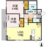 山陽本線（中国）/倉敷駅 徒歩6分 3階 築浅 2LDKの間取り