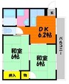 水島臨海鉄道水島本線/西富井駅 徒歩11分 1階 築37年 2DKの間取り