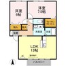山陽本線（中国）/倉敷駅 徒歩24分 2階 築23年 2LDKの間取り