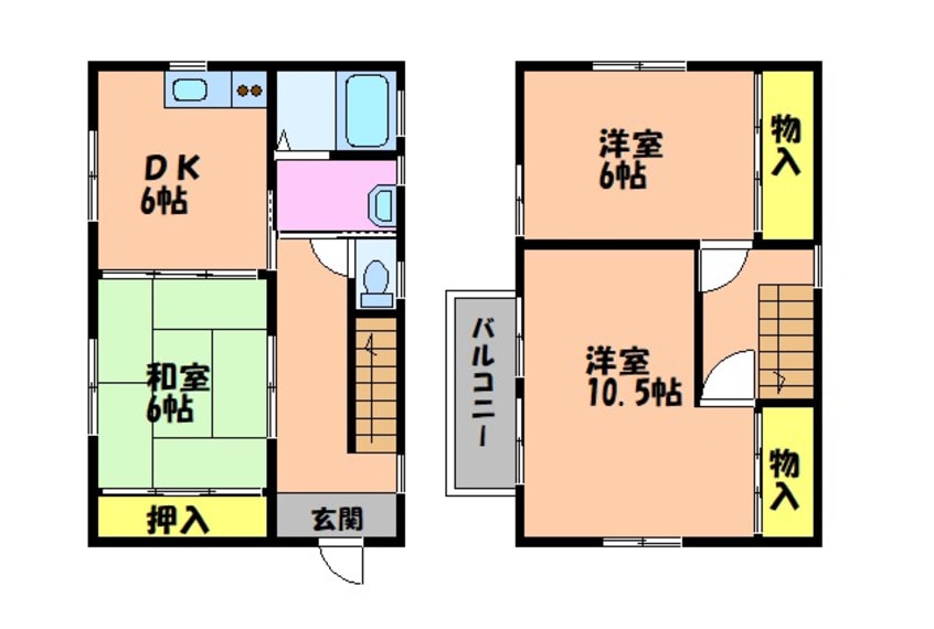 間取図 山陽本線（中国）/新倉敷駅 徒歩25分 築21年