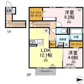 間取図 山陽本線（中国）/西阿知駅 徒歩17分 1階 築4年