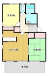 瀬戸大橋線/上の町駅 徒歩16分 1階 築26年 2LDKの間取り