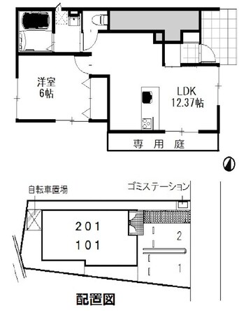 間取図 山陽本線（中国）/倉敷駅 徒歩15分 1階 築10年