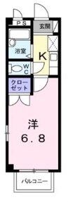 水島臨海鉄道水島本線/栄駅 徒歩45分 2階 築29年 1Kの間取り