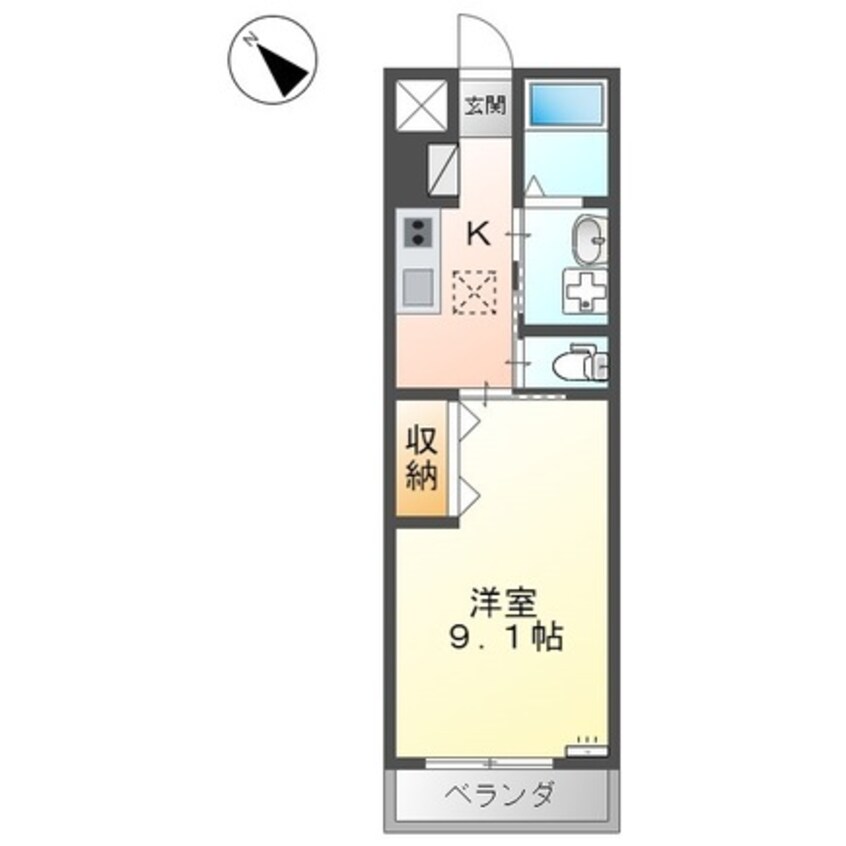 間取図 水島臨海鉄道水島本線/弥生駅 徒歩18分 1階 築7年