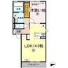 山陽本線（中国）/西阿知駅 徒歩28分 2階 築4年 1LDKの間取り