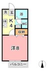 水島臨海鉄道水島本線/西富井駅 徒歩11分 2階 築25年 1Kの間取り
