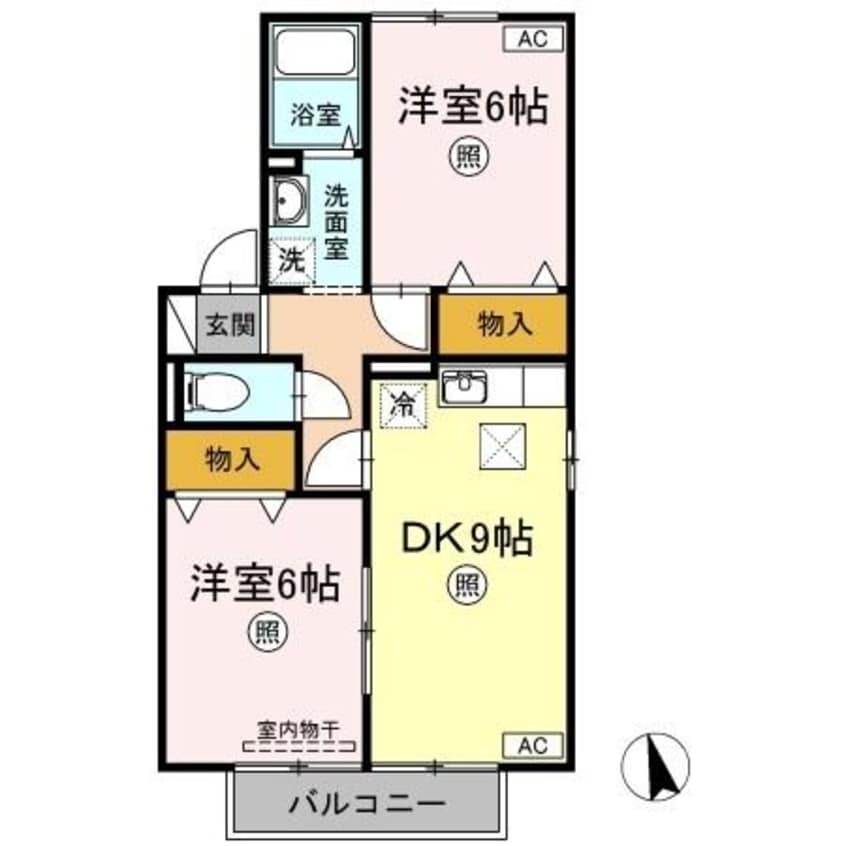 間取図 水島臨海鉄道水島本線/栄駅 徒歩17分 1階 築22年