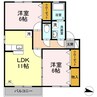 水島臨海鉄道水島本線/栄駅 徒歩14分 2階 築19年 2LDKの間取り