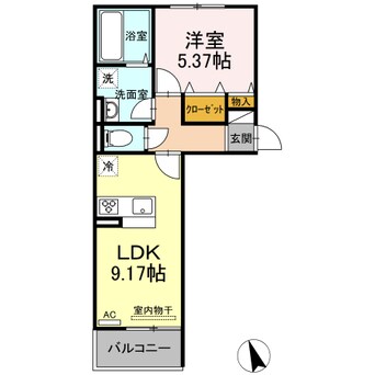 間取図 水島臨海鉄道水島本線/常盤駅 徒歩16分 3階 築3年