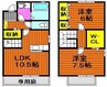 瀬戸大橋線/茶屋町駅 徒歩10分 1-2階 築19年 2LDKの間取り