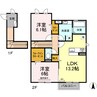 水島臨海鉄道水島本線/栄駅 徒歩4分 1階 築4年 2LDKの間取り