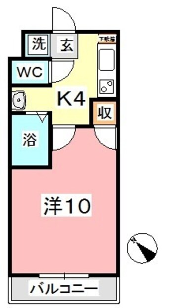 間取図 山陽本線（中国）/新倉敷駅 徒歩6分 4階 築24年