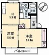 水島臨海鉄道水島本線/球場前駅 徒歩21分 1階 築30年 2Kの間取り