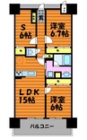 山陽本線（中国）/倉敷駅 徒歩7分 5階 築4年 2LDK+Sの間取り