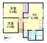 水島臨海鉄道水島本線/福井駅 徒歩34分 1階 築39年 2DKの間取り