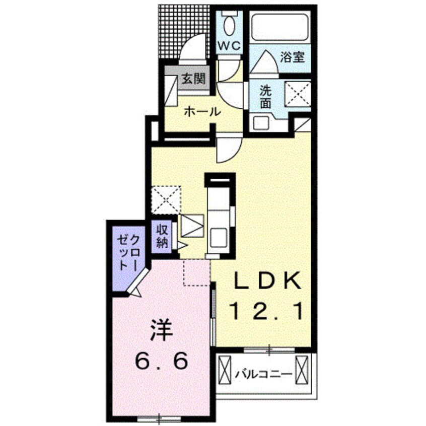 間取図 吉備線<桃太郎線>/東総社駅 バス20分西郡下車:停歩10分 1階 築7年