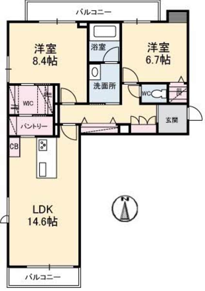間取図 山陽本線（中国）/倉敷駅 徒歩15分 3階 築4年