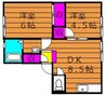 山陽本線（中国）/倉敷駅 徒歩25分 2階 築37年 2DKの間取り