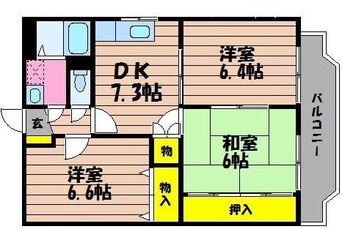 間取図 吉備線<桃太郎線>/総社駅 徒歩16分 3階 築15年