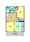 吉備線<桃太郎線>/総社駅 徒歩16分 1階 築16年 3DKの間取り