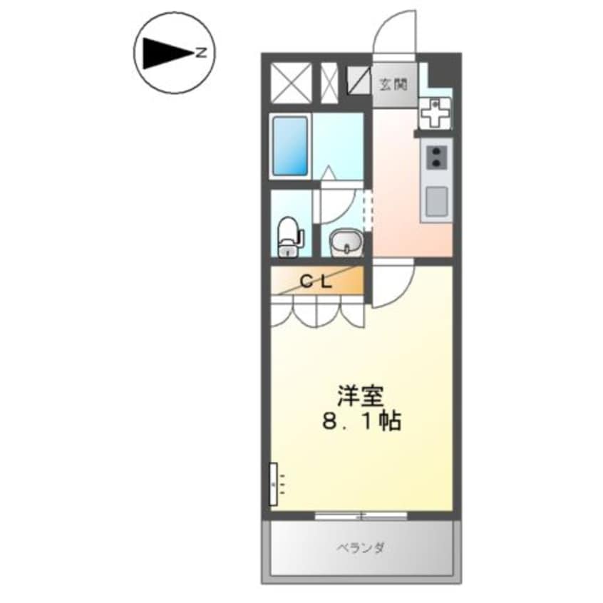 間取図 山陽本線（中国）/倉敷駅 徒歩1分 2階 築19年