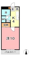 山陽本線（中国）/西阿知駅 徒歩34分 1階 築28年 1Kの間取り