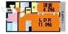 伯備線/総社駅 徒歩6分 1階 築18年 1LDKの間取り