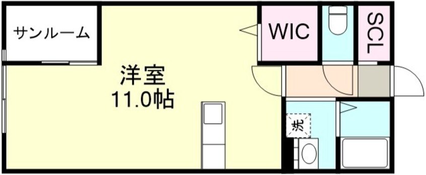 間取図 山陽本線（中国）/西阿知駅 徒歩26分 2階 築2年