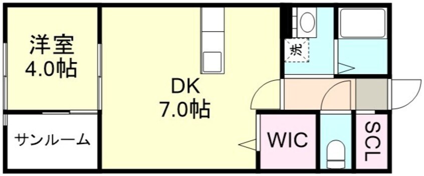 間取図 山陽本線（中国）/西阿知駅 徒歩26分 2階 築2年