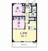 水島臨海鉄道水島本線/球場前駅 徒歩15分 2階 築18年 2LDKの間取り