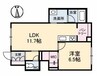 山陽本線（中国）/倉敷駅 徒歩15分 1階 築5年 1LDKの間取り