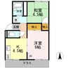 水島臨海鉄道水島本線/西富井駅 徒歩1分 1階 築39年 2Kの間取り