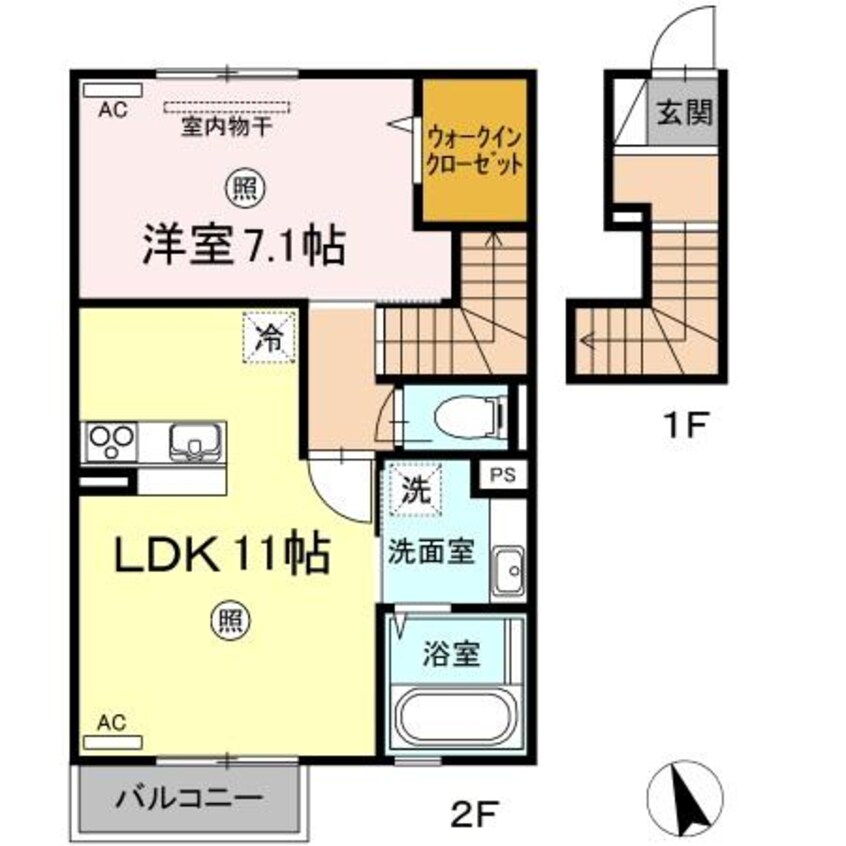間取図 吉備線<桃太郎線>/総社駅 徒歩5分 2階 築6年