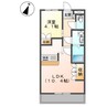 伯備線/清音駅 徒歩18分 2階 築18年 1LDKの間取り