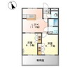山陽本線（中国）/西阿知駅 徒歩6分 1階 築21年 2LDKの間取り