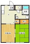 山陽本線（中国）/金光駅 徒歩15分 1階 築36年 2Kの間取り
