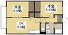 水島臨海鉄道水島本線/西富井駅 徒歩12分 2階 築28年 2DKの間取り
