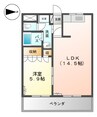山陽本線（中国）/倉敷駅 徒歩18分 1階 築19年 1LDKの間取り
