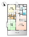 山陽本線（中国）/西阿知駅 徒歩13分 2階 築23年 2LDKの間取り