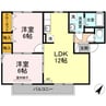 水島臨海鉄道水島本線/弥生駅 徒歩25分 2階 築21年 2LDKの間取り