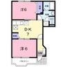 山陽本線（中国）/新倉敷駅 徒歩15分 1階 築20年 2DKの間取り