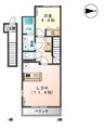 伯備線/総社駅 徒歩3分 2階 築11年 1LDKの間取り
