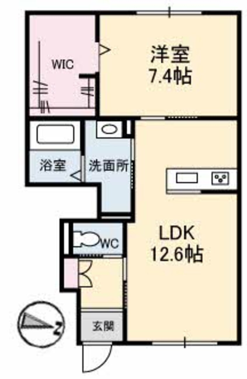 間取図 山陽本線（中国）/西阿知駅 徒歩23分 1階 築7年