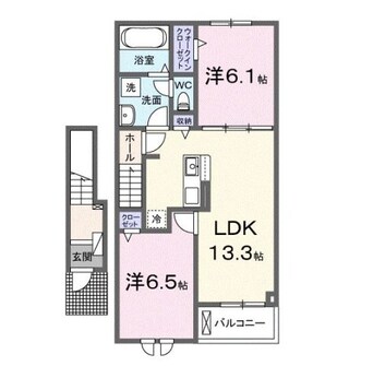 間取図 山陽本線（中国）/西阿知駅 徒歩37分 2階 建築中