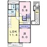 山陽本線（中国）/新倉敷駅 バス:9分:停歩2分 2階 築17年 2LDKの間取り