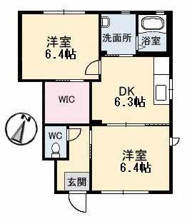 間取り図 山陽本線（中国）/新倉敷駅 徒歩8分 1階 築21年