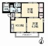 山陽本線（中国）/中庄駅 徒歩16分 2階 築29年 2Kの間取り