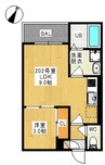 山陽本線（中国）/倉敷駅 徒歩30分 2階 築浅 1LDKの間取り
