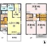 山陽本線（中国）/倉敷駅 徒歩21分 1-2階 築17年 3LDKの間取り